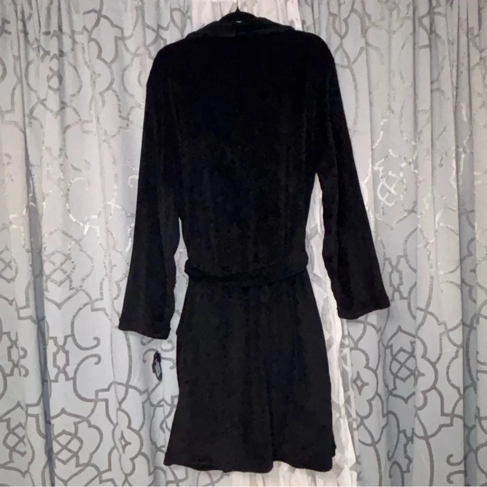 True Religion Black and Gold Long Robe Jacket